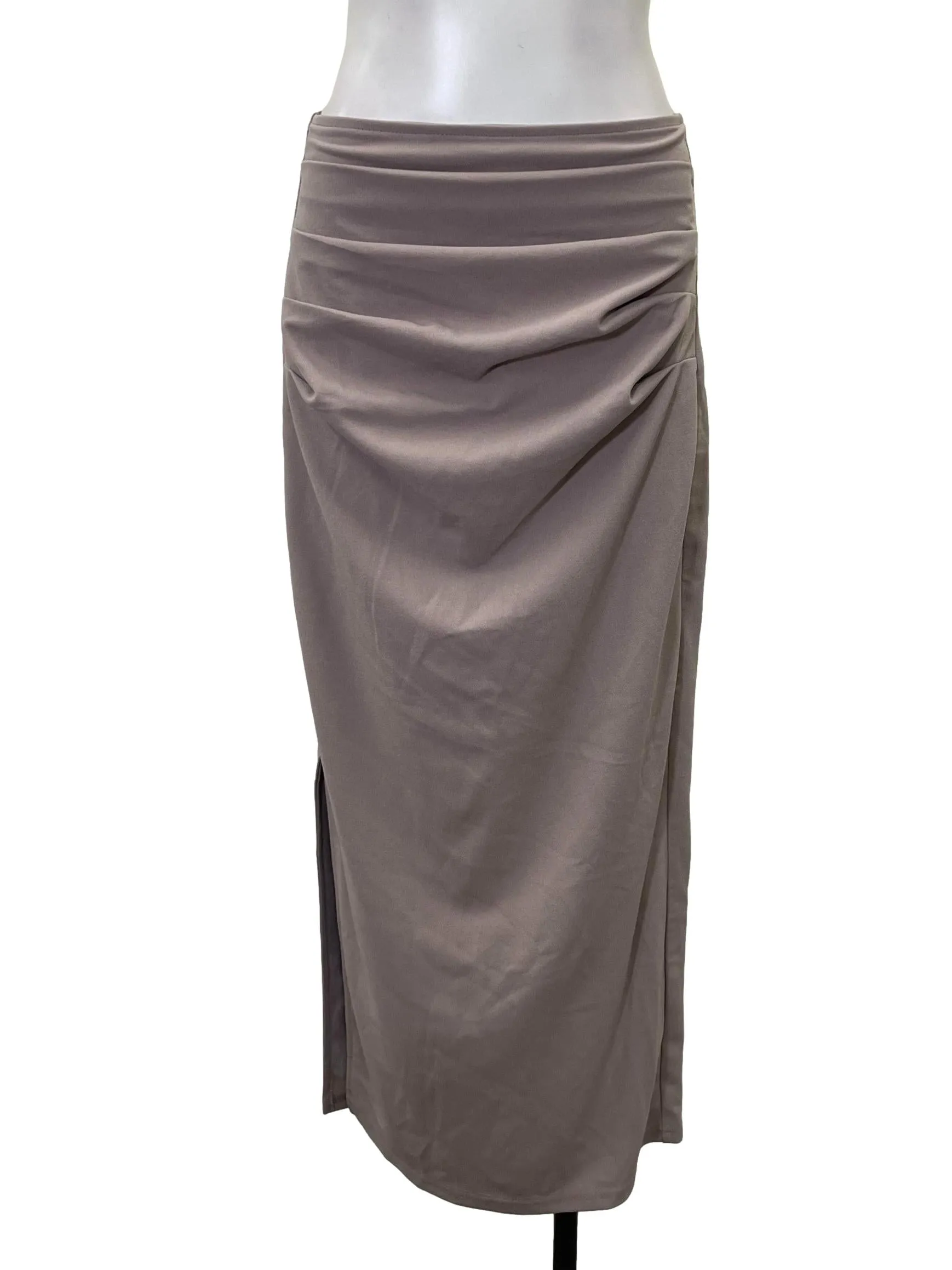 Dusty Purple Ruched Bodycon Skirt