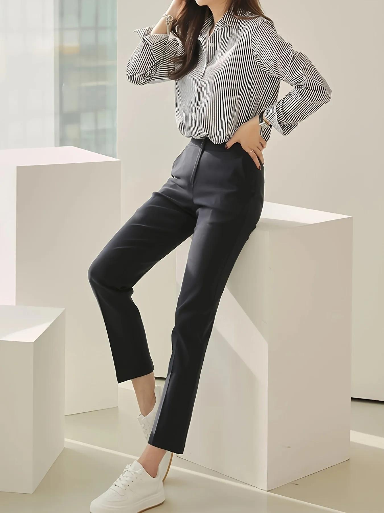 Emma ™  | Classic Striped Button Shirt