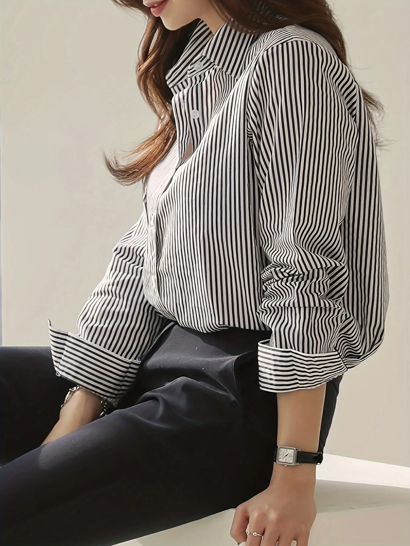 Emma ™  | Classic Striped Button Shirt