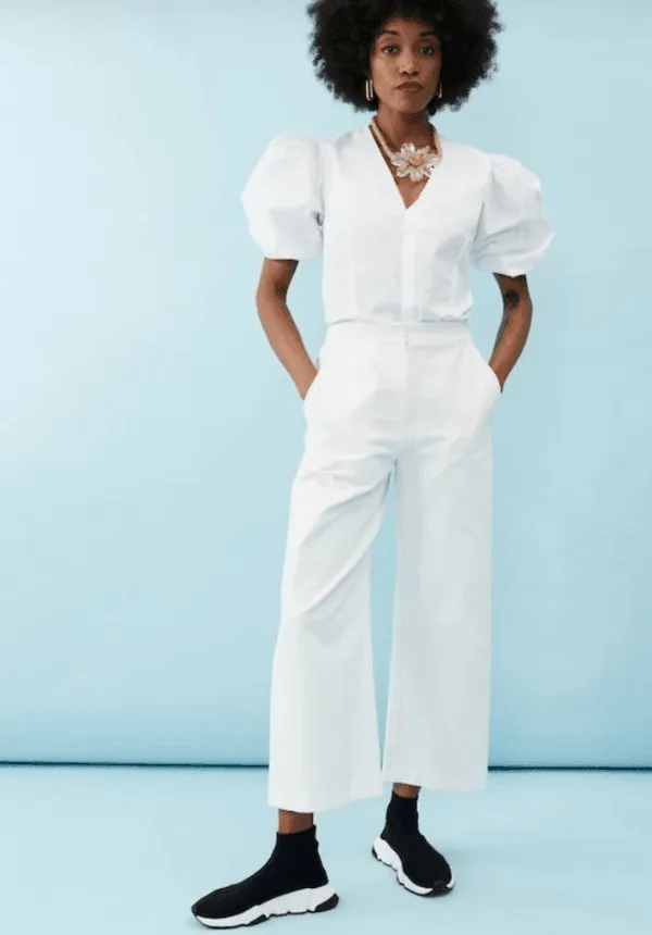 Ethel Poplin Blouse | White