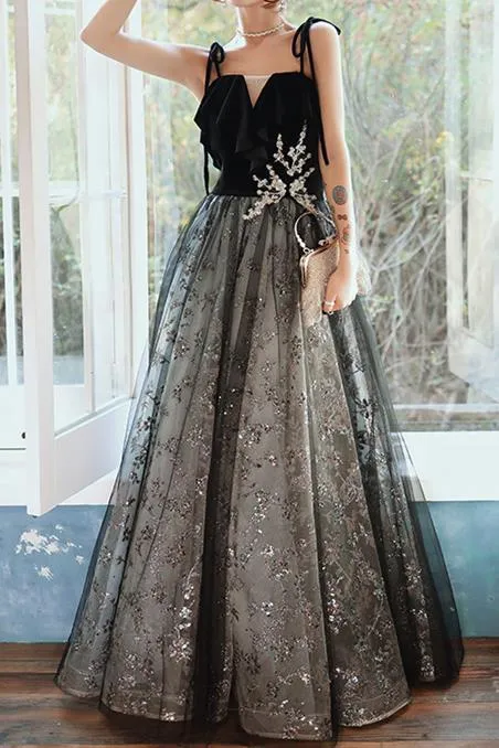 Fairy Green A-line Long Party Dress