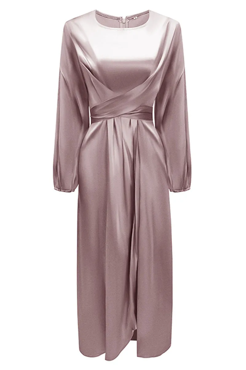 Fashion Celebrities Solid Patchwork O Neck A Line Dresses(6 Colors)
