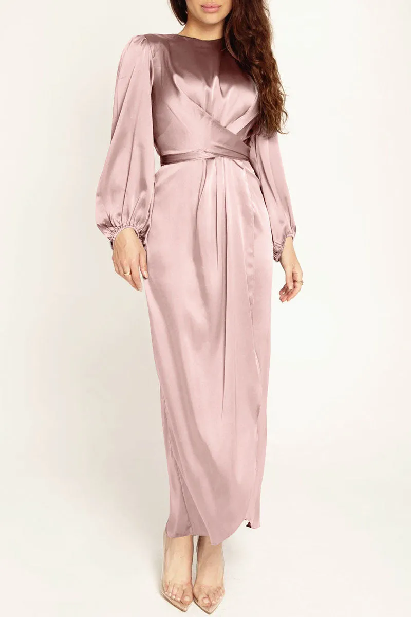 Fashion Celebrities Solid Patchwork O Neck A Line Dresses(6 Colors)