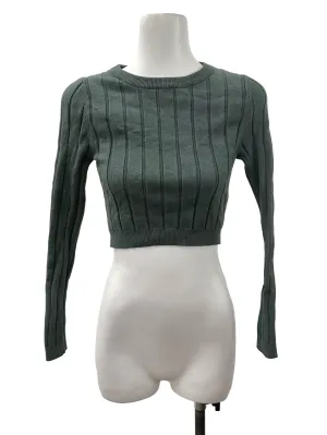 Forest Green Knit Long Sleeved Top