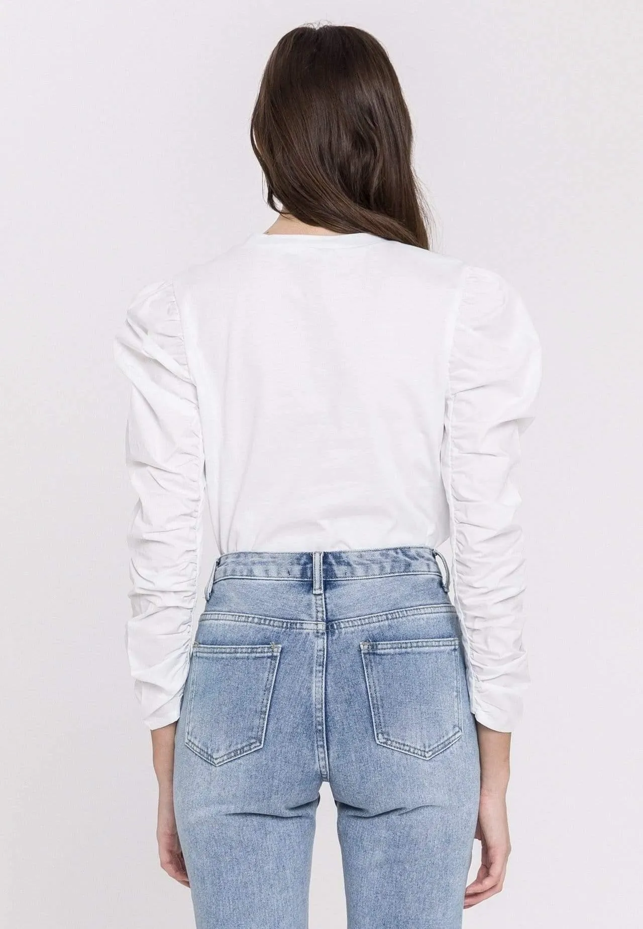 Gathered Puff Sleeve Top