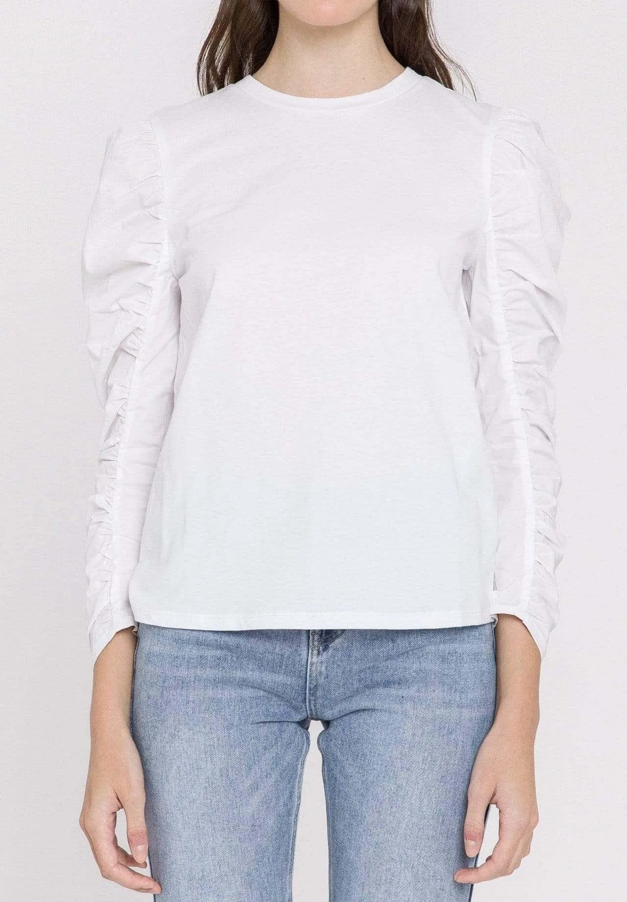 Gathered Puff Sleeve Top