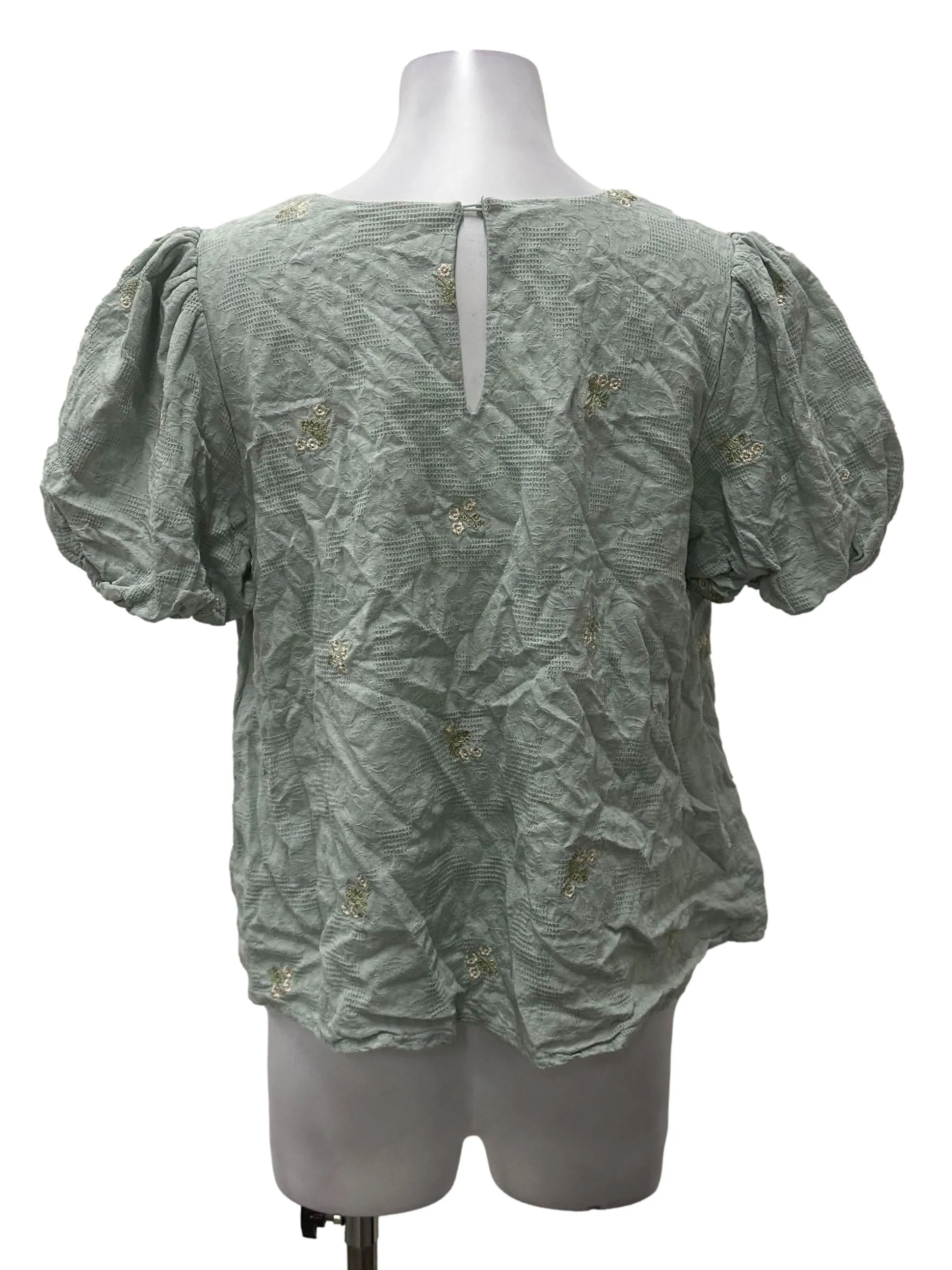 Green Floral Blouse