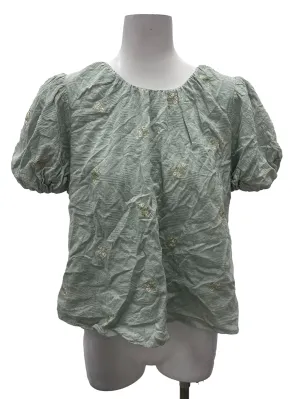 Green Floral Blouse
