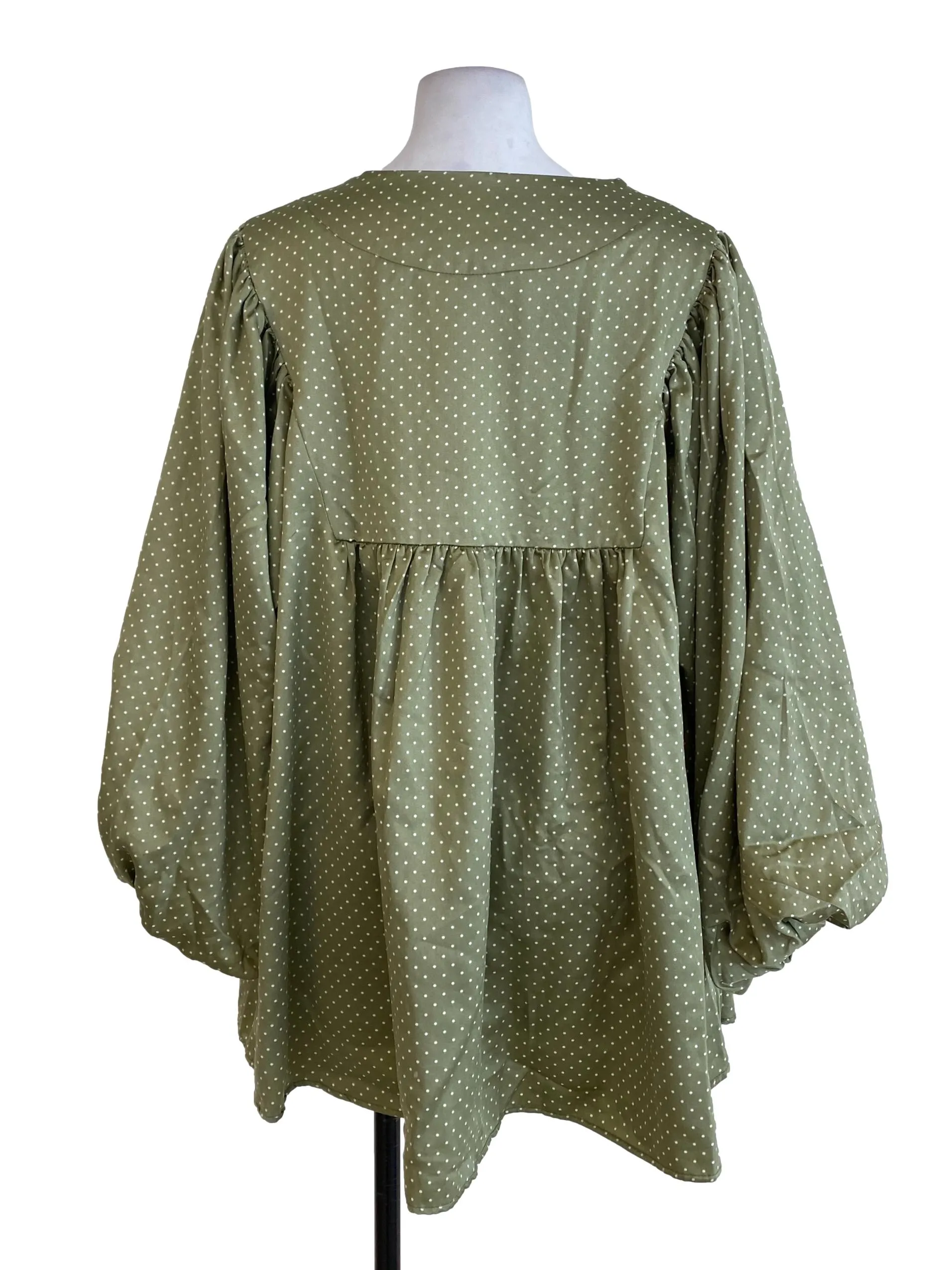 Green Polka Dot Top