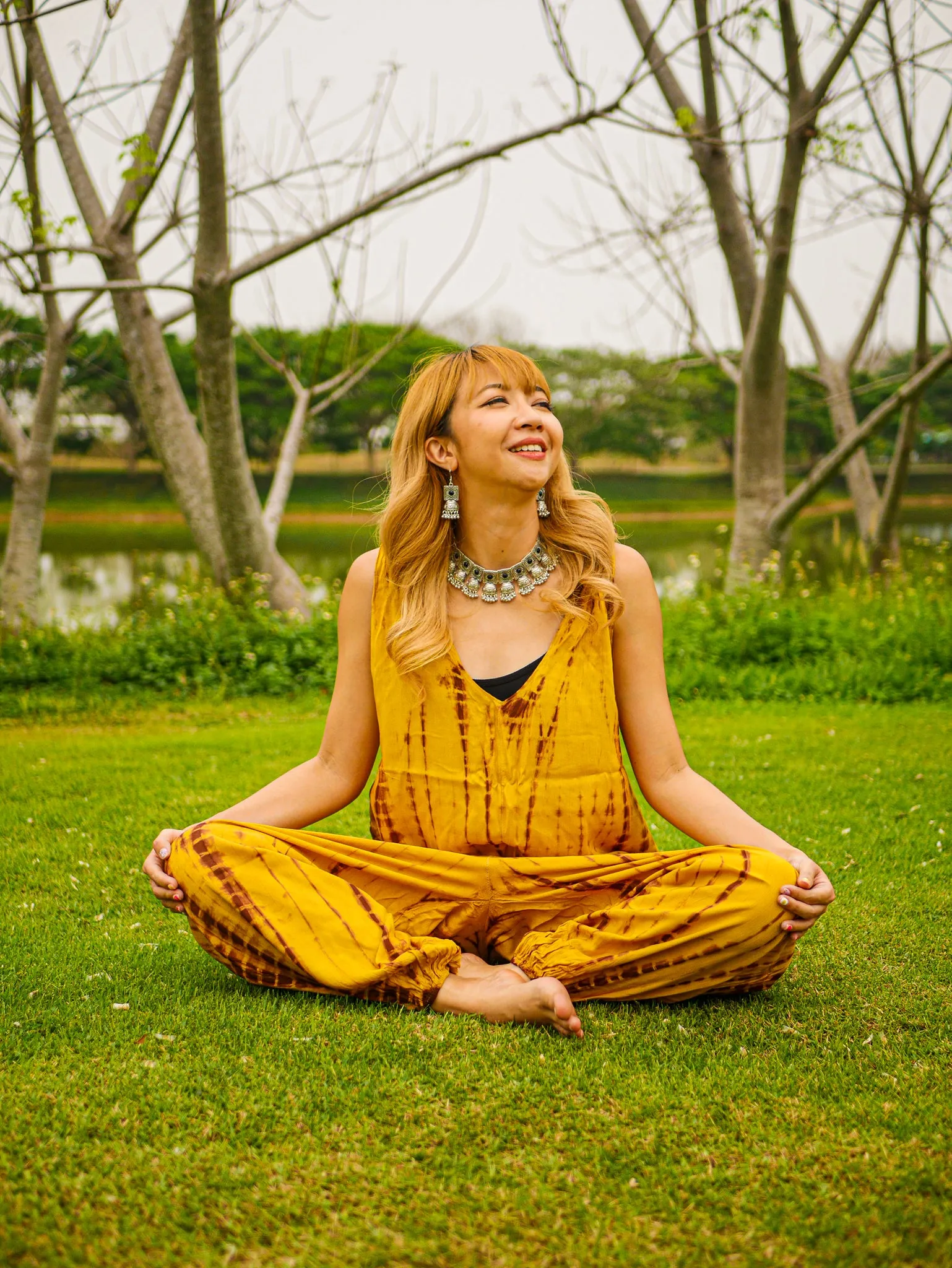 Hand Dyed  Hippie Racerback Jumpsuit Romper
