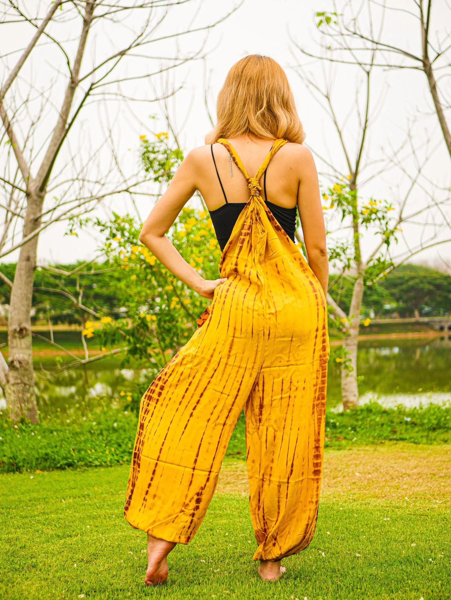 Hand Dyed  Hippie Racerback Jumpsuit Romper