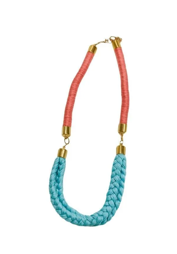 Handmade Double Braid Statement Necklace
