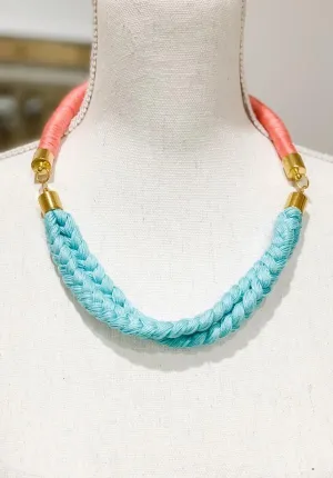 Handmade Double Braid Statement Necklace