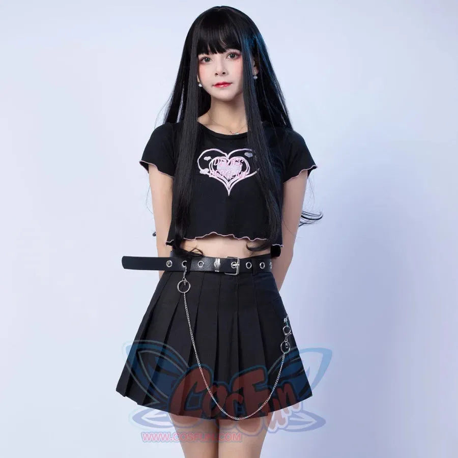 Harajuku Plaid JK Skirt Women High Waist Mini Tennis A-line Skirts J30084