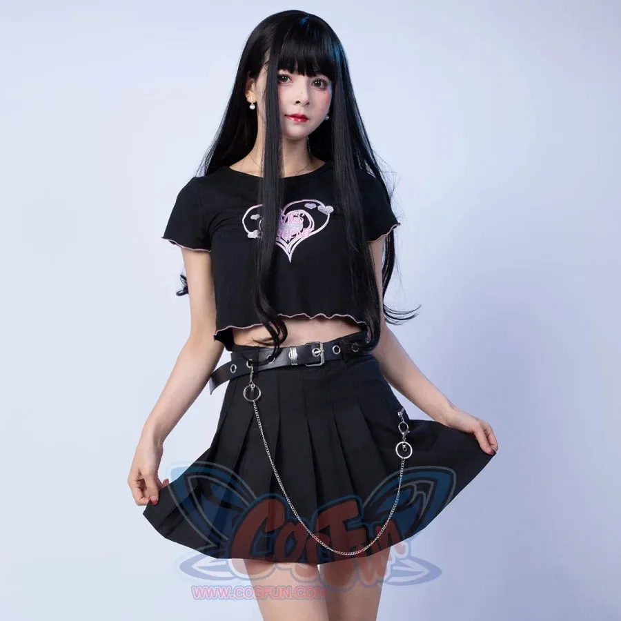 Harajuku Plaid JK Skirt Women High Waist Mini Tennis A-line Skirts J30084