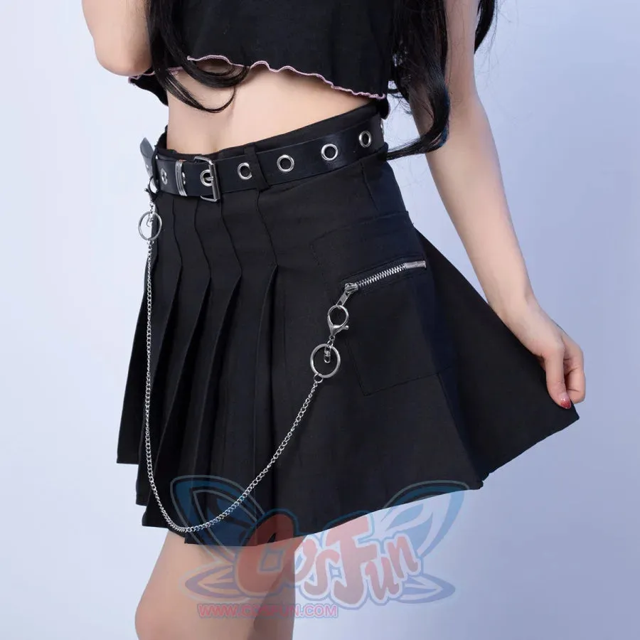 Harajuku Plaid JK Skirt Women High Waist Mini Tennis A-line Skirts J30084