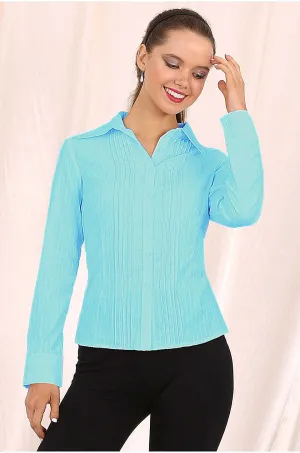 Hayden long sleeve button up shirt business shirt - powder green