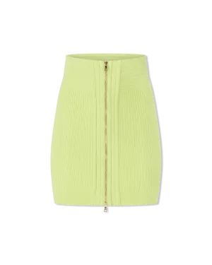 High Waisted Knit Mini Skirt