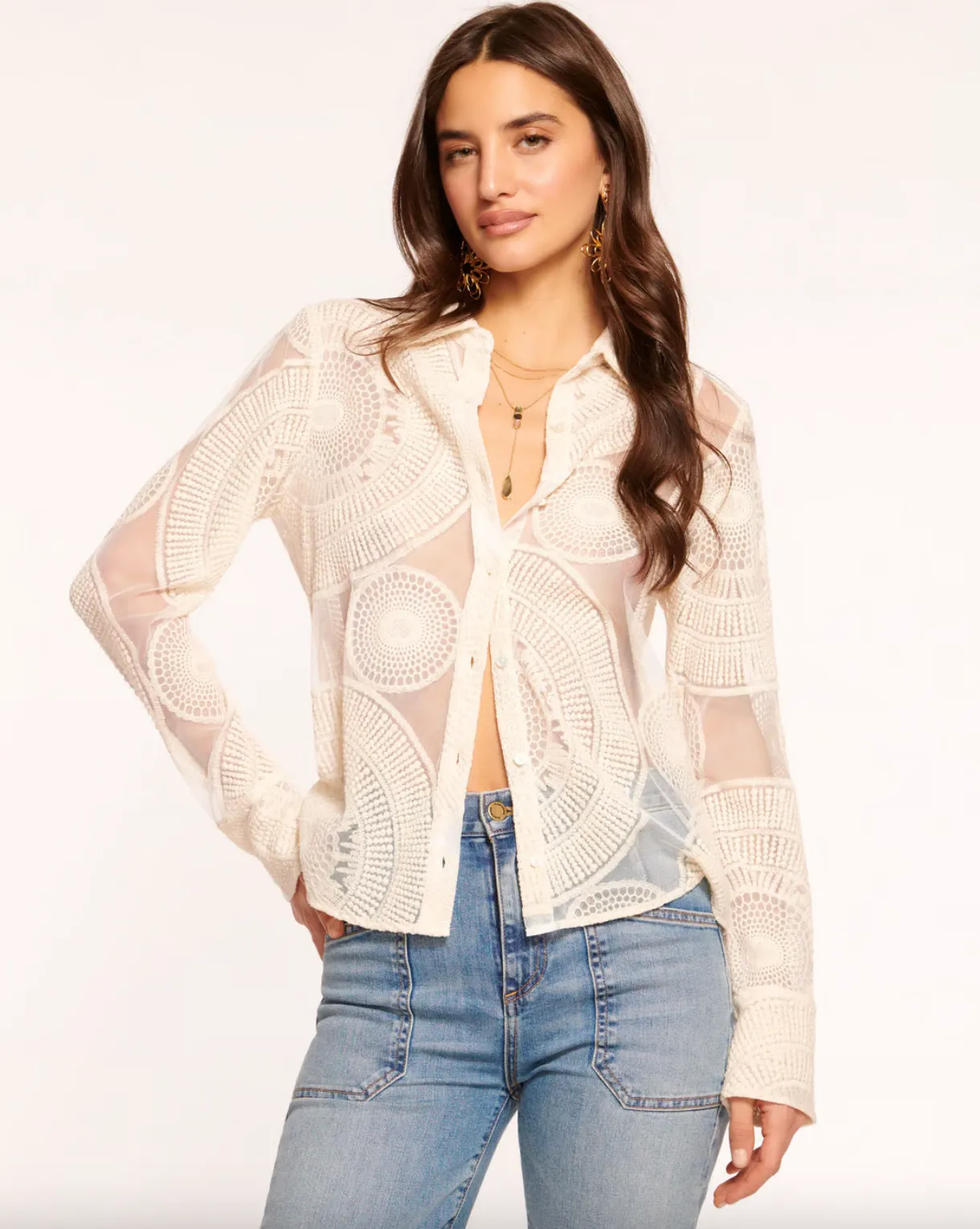 Hulda Embroidered Top - Ratta Medallion