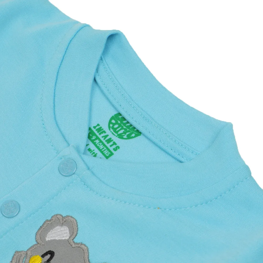 Infant Boys Knitted Romper Cutest Crew - T.Breeze | Bachaa Party Baby Clothes Rompers