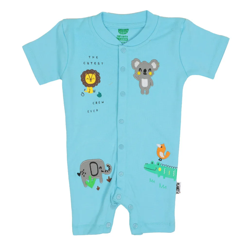 Infant Boys Knitted Romper Cutest Crew - T.Breeze | Bachaa Party Baby Clothes Rompers