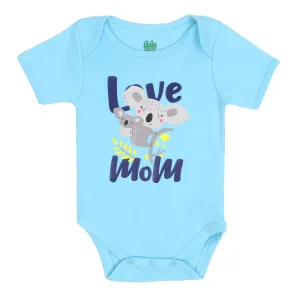 Infant Boys Knitted Romper Love Mom - Tropical B | Bachaa Party Baby Clothes Rompers