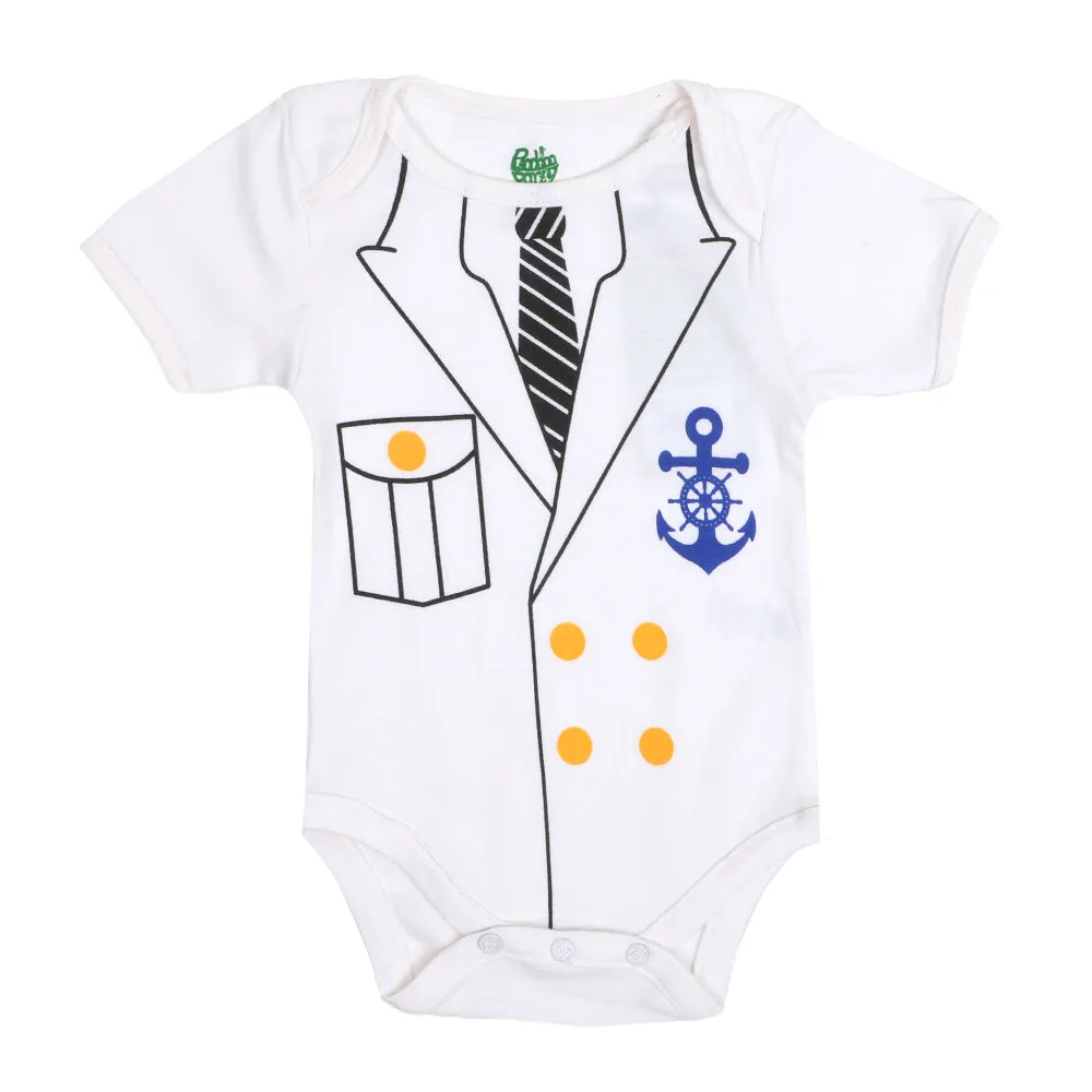Infant Boys Knitted Romper Navy - B.White | Bachaa Party Baby Clothes Rompers