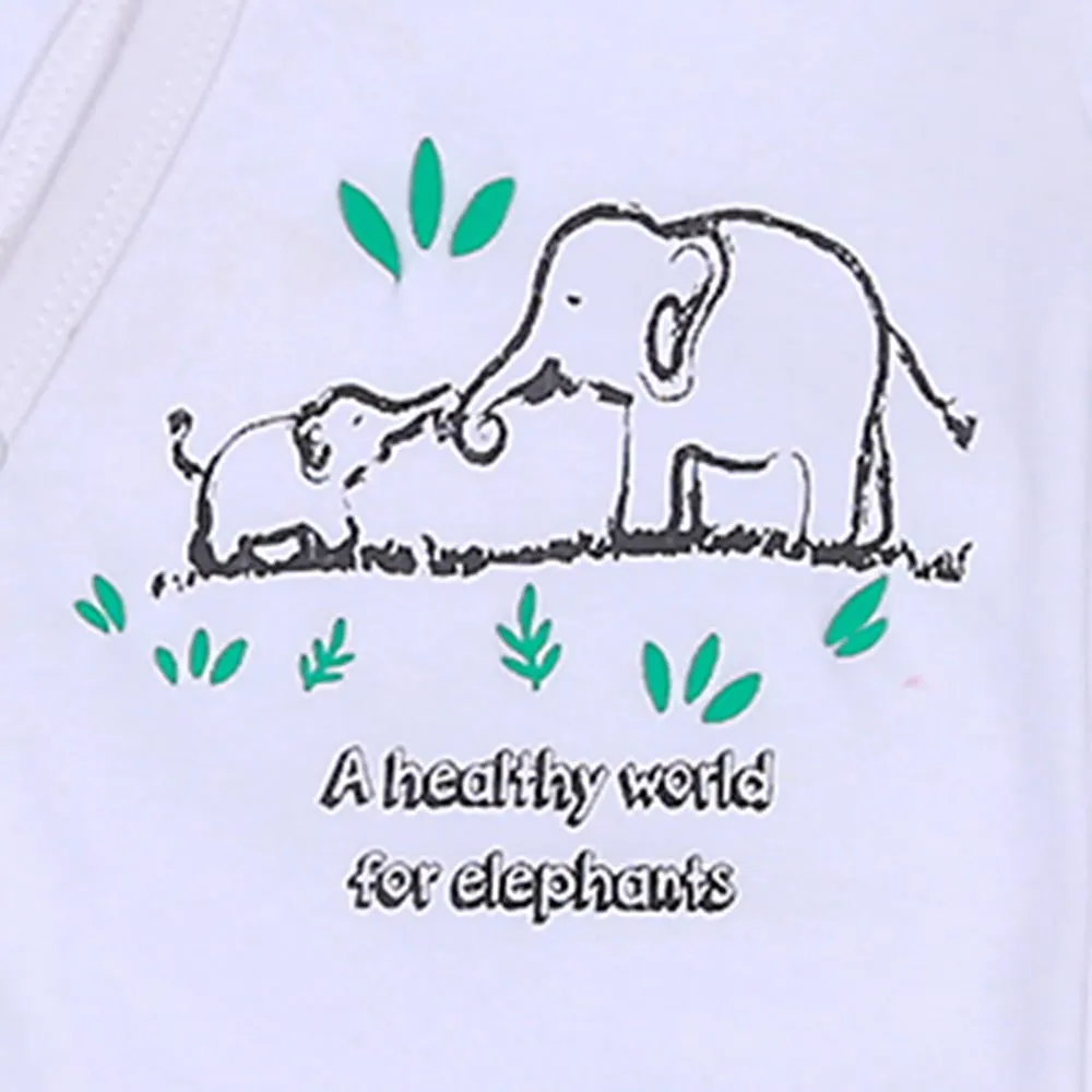 Infant Boys Knitted Rompers Elephants - White | Bachaa Party Baby Clothes Rompers