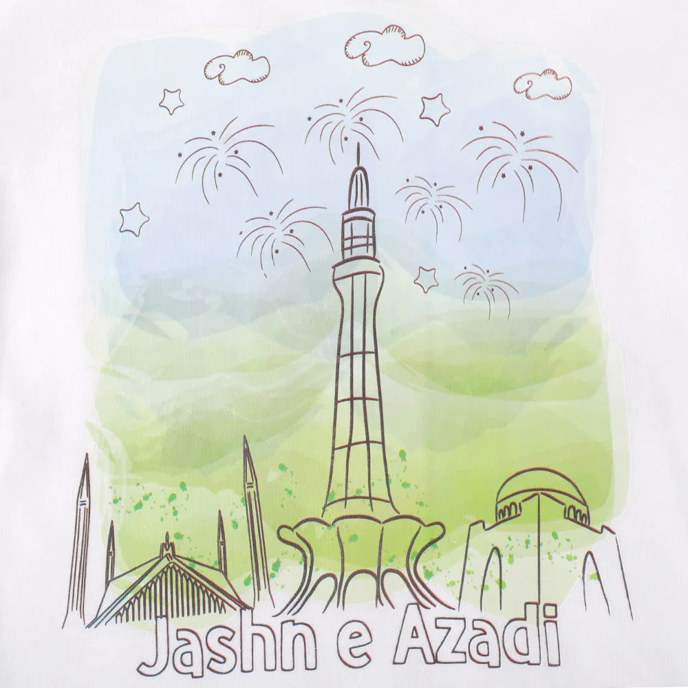 Infants Boys Basic Romper Jashn e Azadi - White | Bachaa Party Baby Clothes Rompers