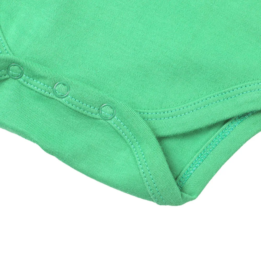 Infants Boys Basic Romper Protect Yourself - Fern Green | Bachaa Party Baby Clothes Rompers