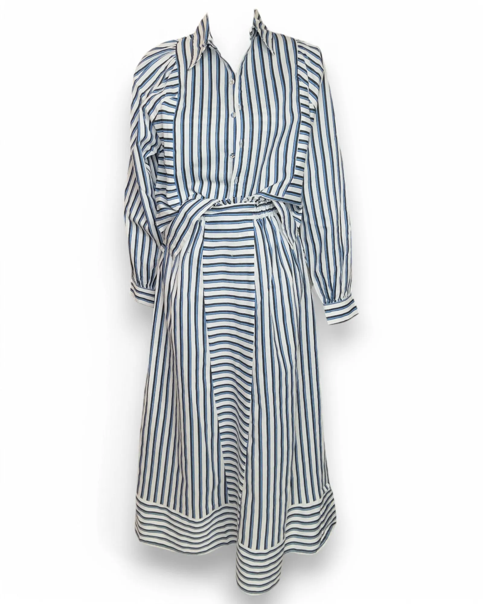 Isadora Button Front Blouse | Vintage Blue