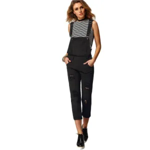 Jocelyn Black Denim Overalls