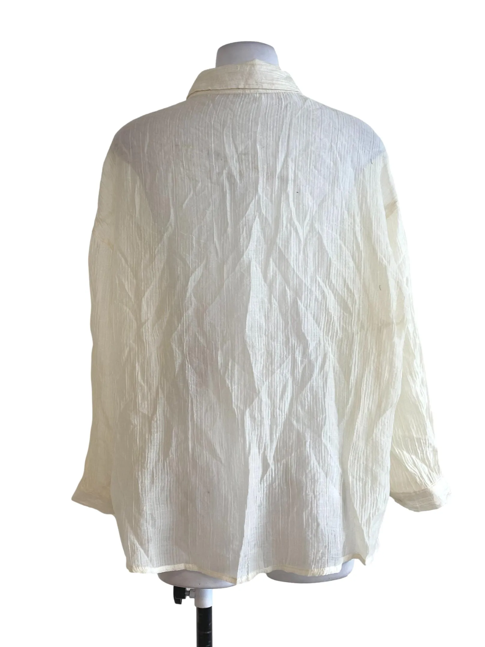 Light Yellow Pleated Top