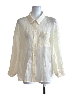 Light Yellow Pleated Top