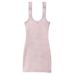 Logo Rib-Knit Tank Minidress