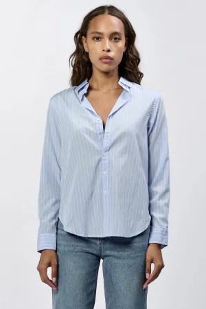 Lolita Button Up Long Sleeve - Skyway Stripe