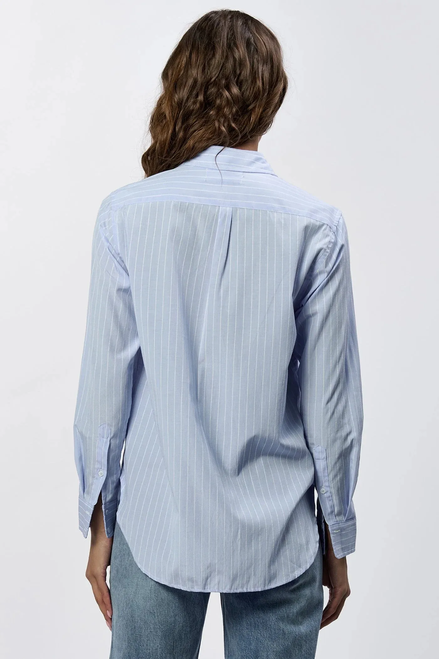Lolita Button Up Long Sleeve - Skyway Stripe