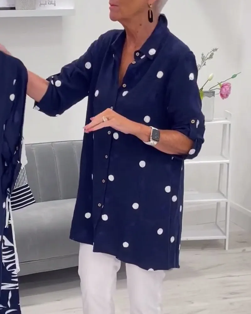 Marie Polka - Dot Button-Up Shirt