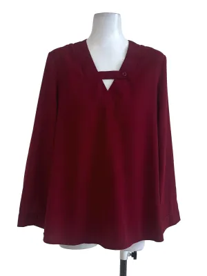 Maroon Red Plain Top