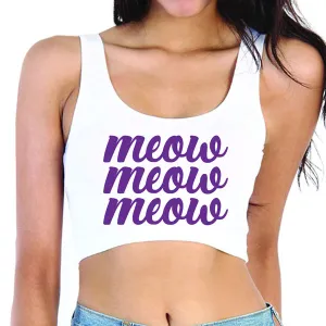 Meow Meow Meow Crop Tank Top