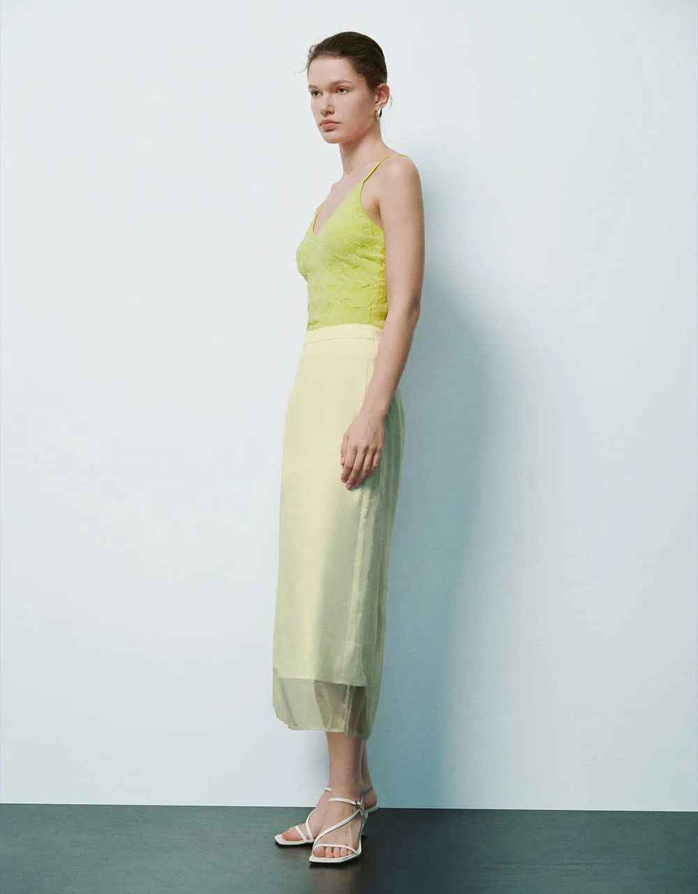 Midi A-Line Skirt