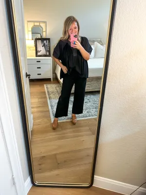 Mixed Media Black Top