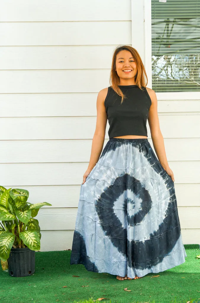 Moonlit Spiral Maxi Skirt