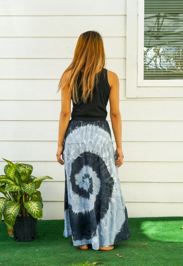 Moonlit Spiral Maxi Skirt