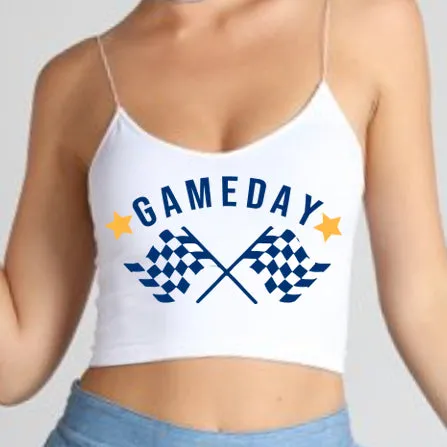 Navy & Yellow Game Day Spaghetti Tank