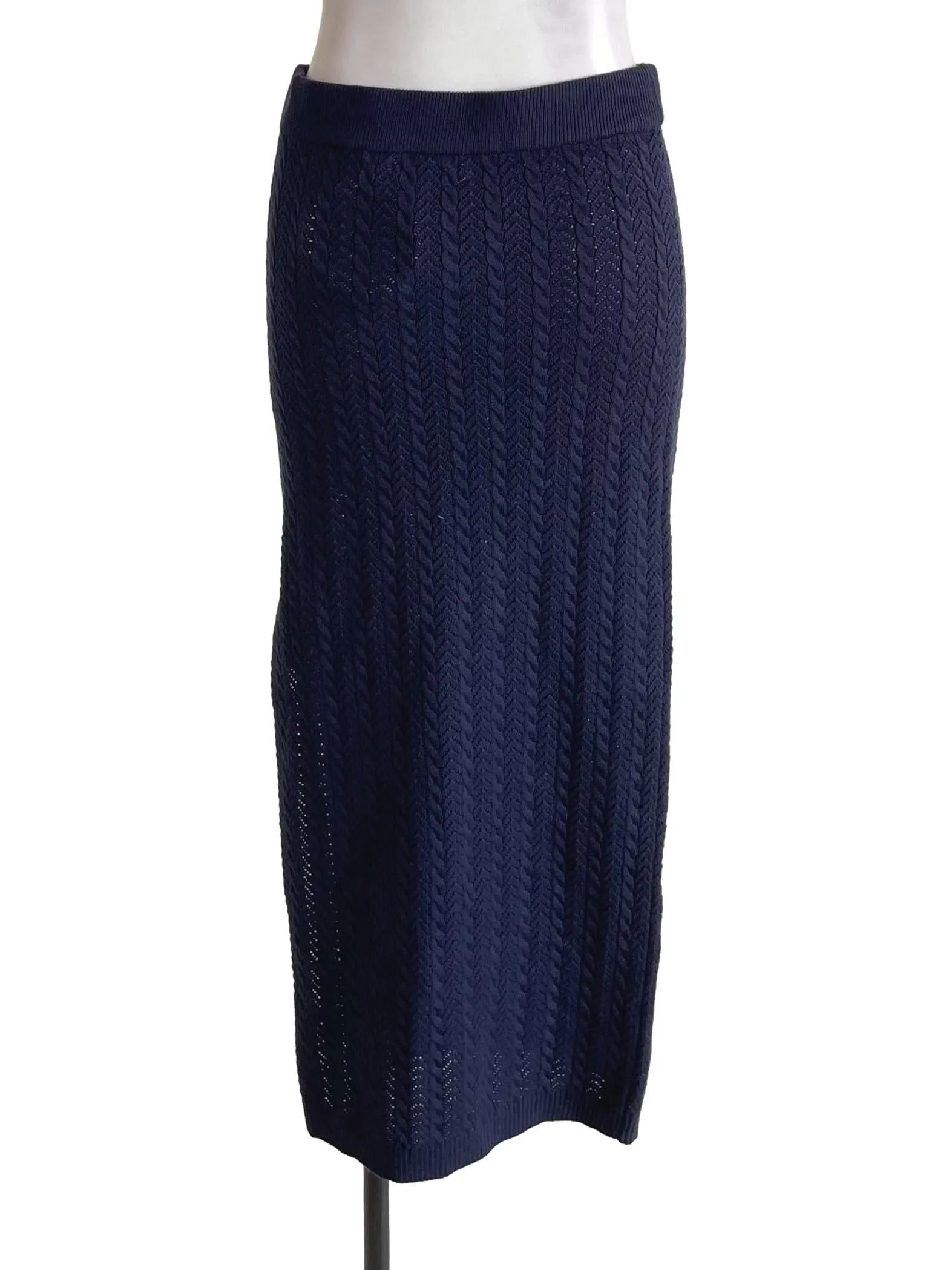 Navy Blue Knit Skirt