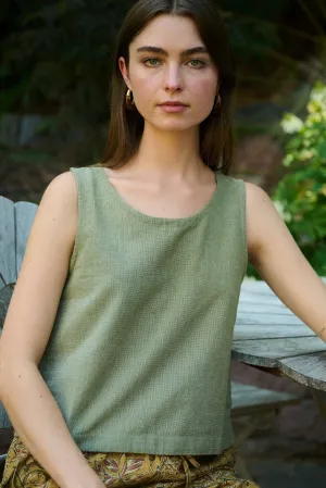 Neko Tank Olive Chambray