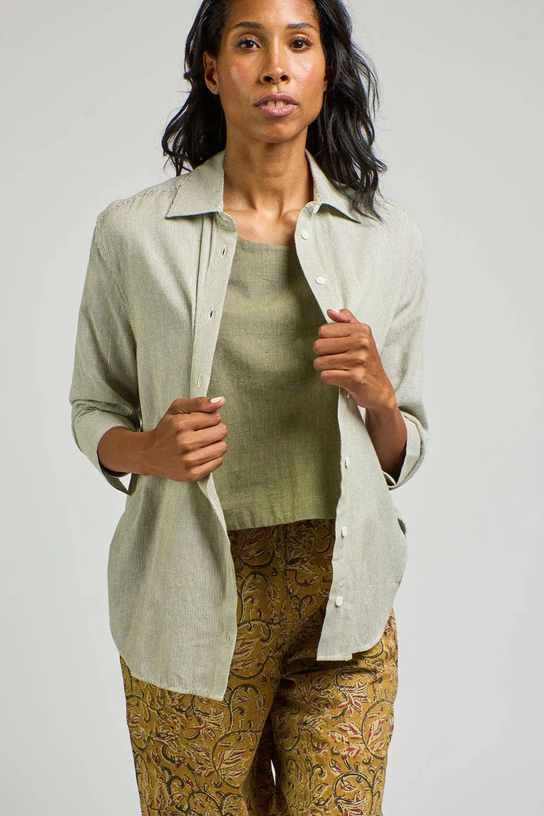 Neko Tank Olive Chambray