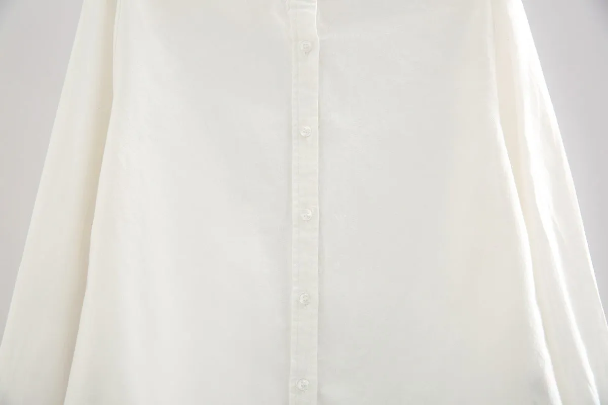 New Arrival Shirt Casual Cotton Stand Collar Solid