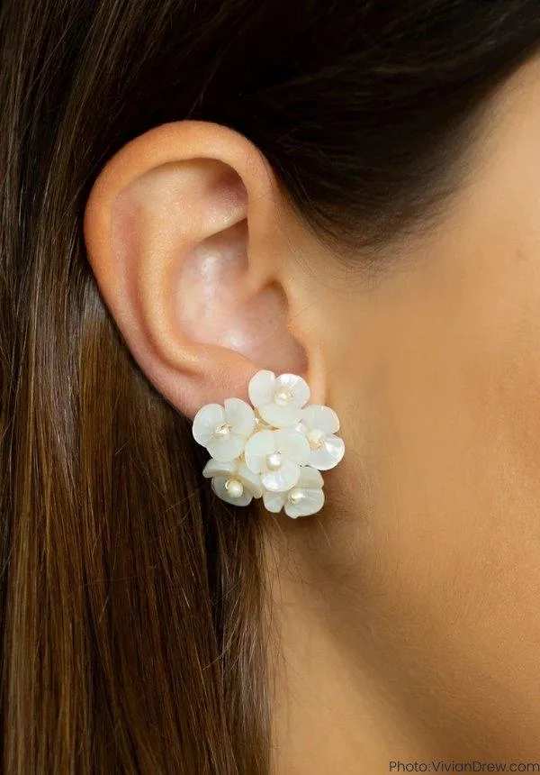 Pearl Bouquet Studs